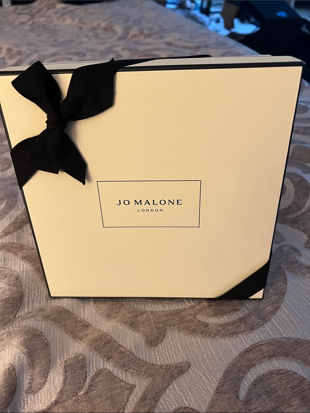 Jo Malone Cream and Black Gift Box with Ribbon